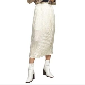 Top shop crushed satin pleated skirt